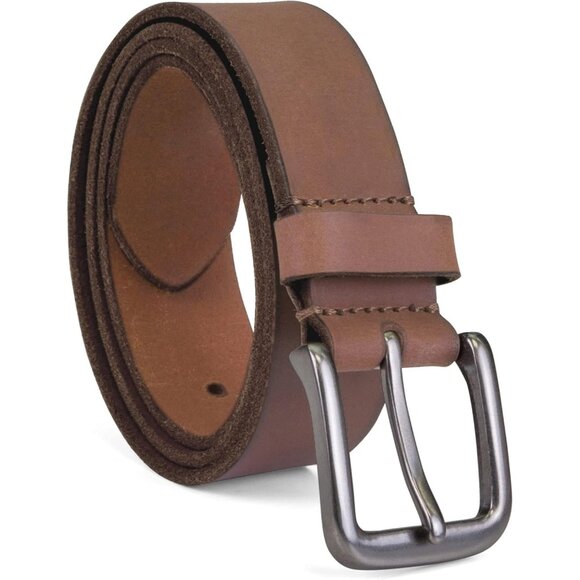 🆕Timberland Men's Dark Brown 35mm Classic Buckle Jean Leather Belts - Picture 3 of 7